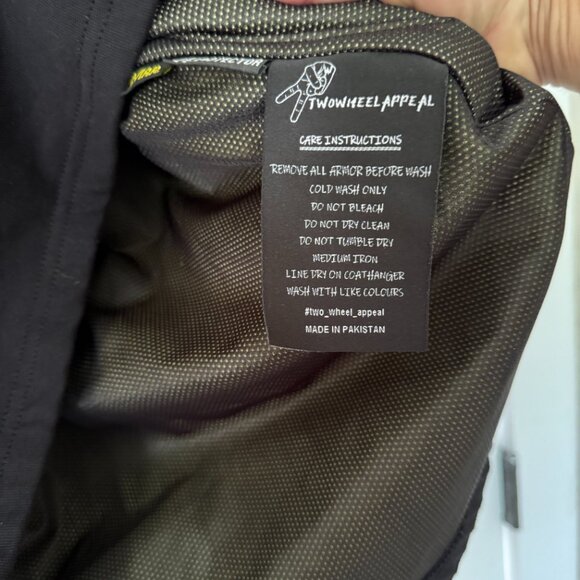 New 2WA Two Wheel Appeal Elite Long Sleeve Armored Shirt Black Size L - Picture 3 of 5